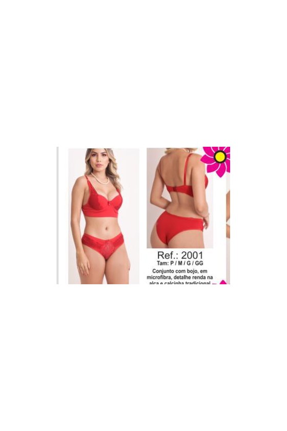 Conjunto de Lingerie de Microfibra Femminart