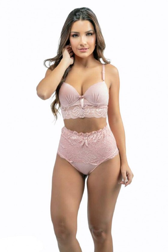 Conjunto de Lingerie Cropped e Bojo Poliamida